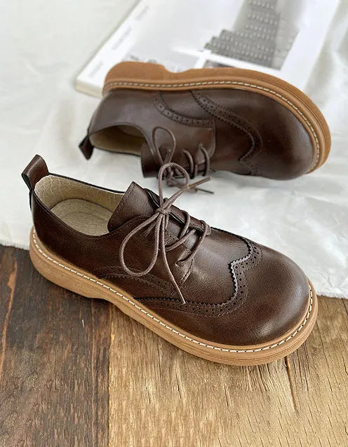 LIZA | Stijlvolle Leren Retro Dames Schoenen – Klassiek, Comfortabel & Veelzijdig Voor Elke Gelegenheid
