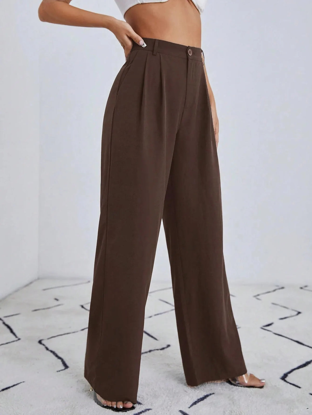 CalÃ§a Feminina Pantalona Marrom