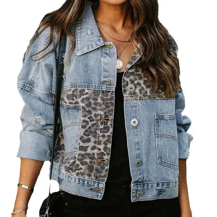 Denim Jacket for Women with Statement Details and Edgy Look