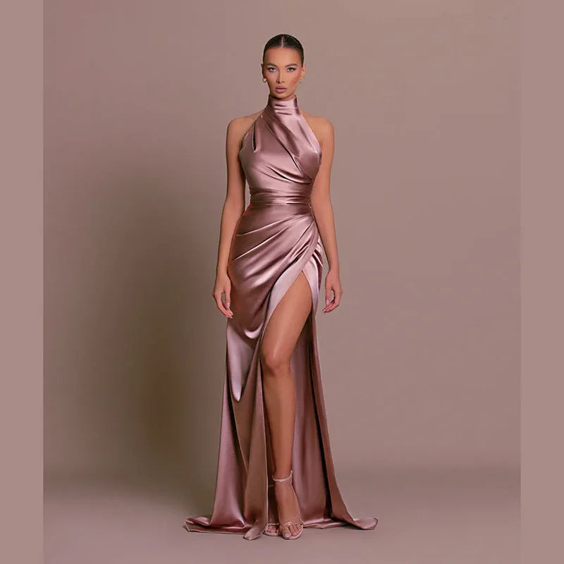 Vielseitiges Ã¤rmelloses Herbst Kragen Langes Kleid