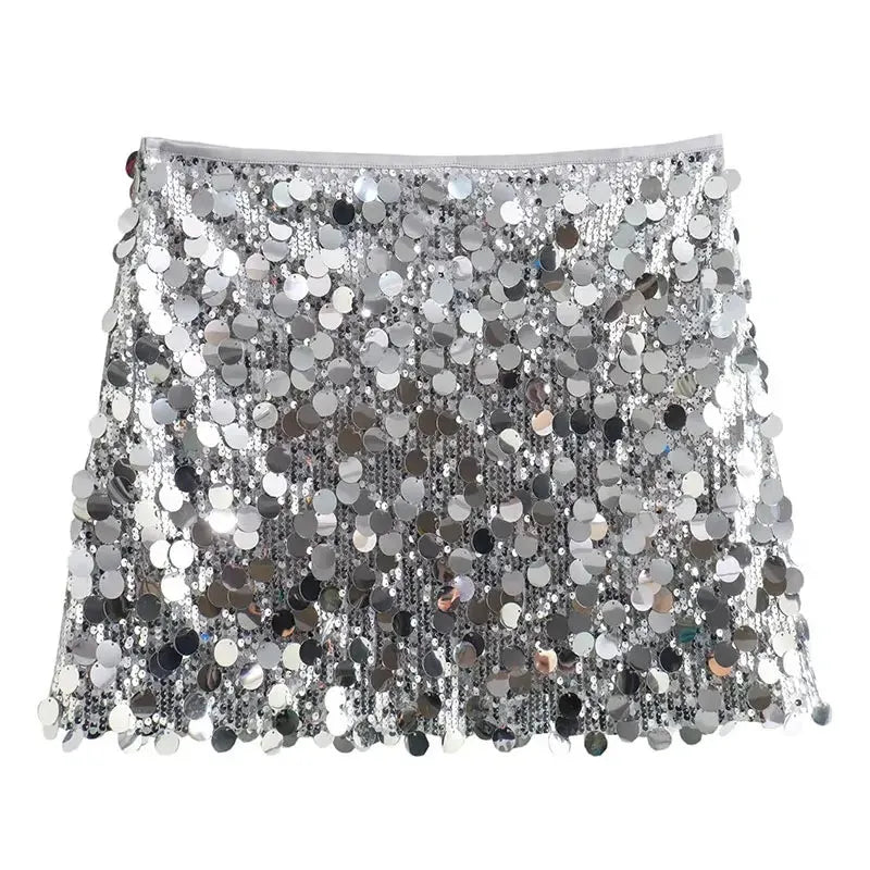 Glitzernder Minirock mit Pailletten-Design