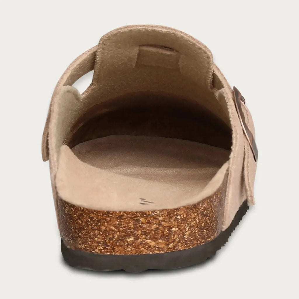 aus Wildleder Slip On Kork Sohle Pantoletten Herrenschuhe