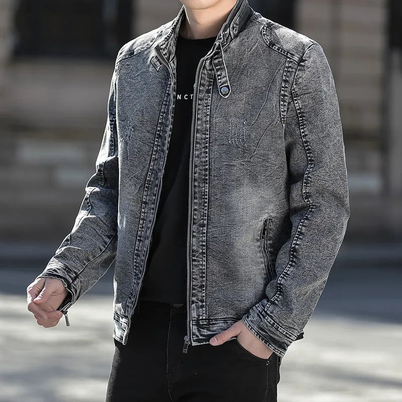 LÃ¤ssige Baumwoll Jeansjacke FÃ¼r Herren