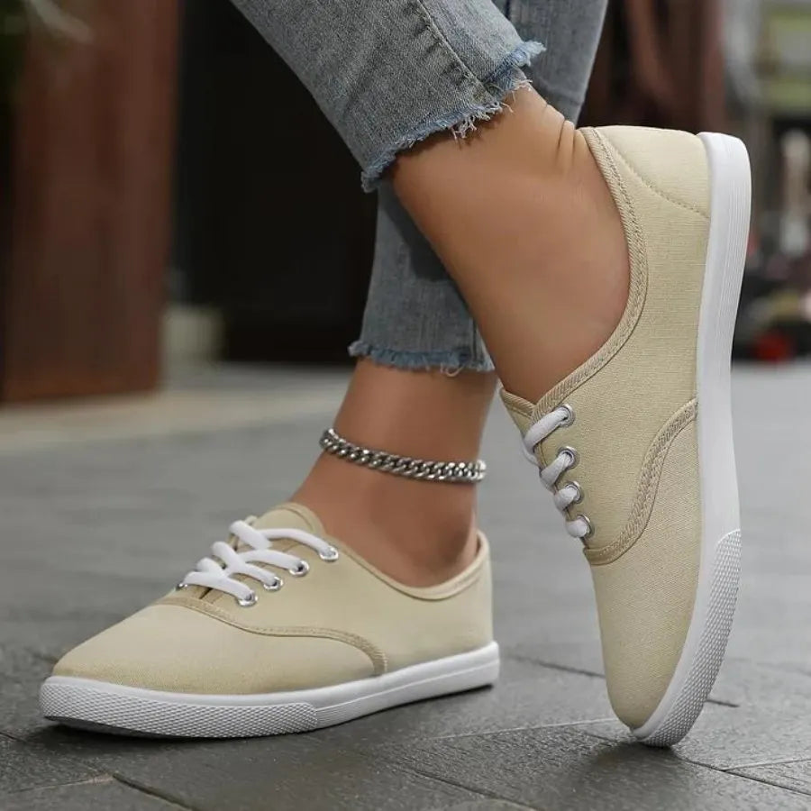 Leinenschuhe Weiß Klassisch Bequem