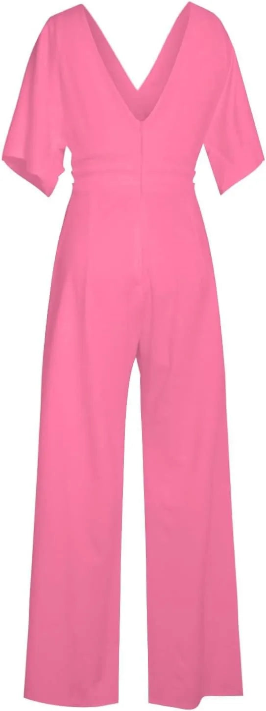 Eleganter Jumpsuit mit V-Ausschnitt