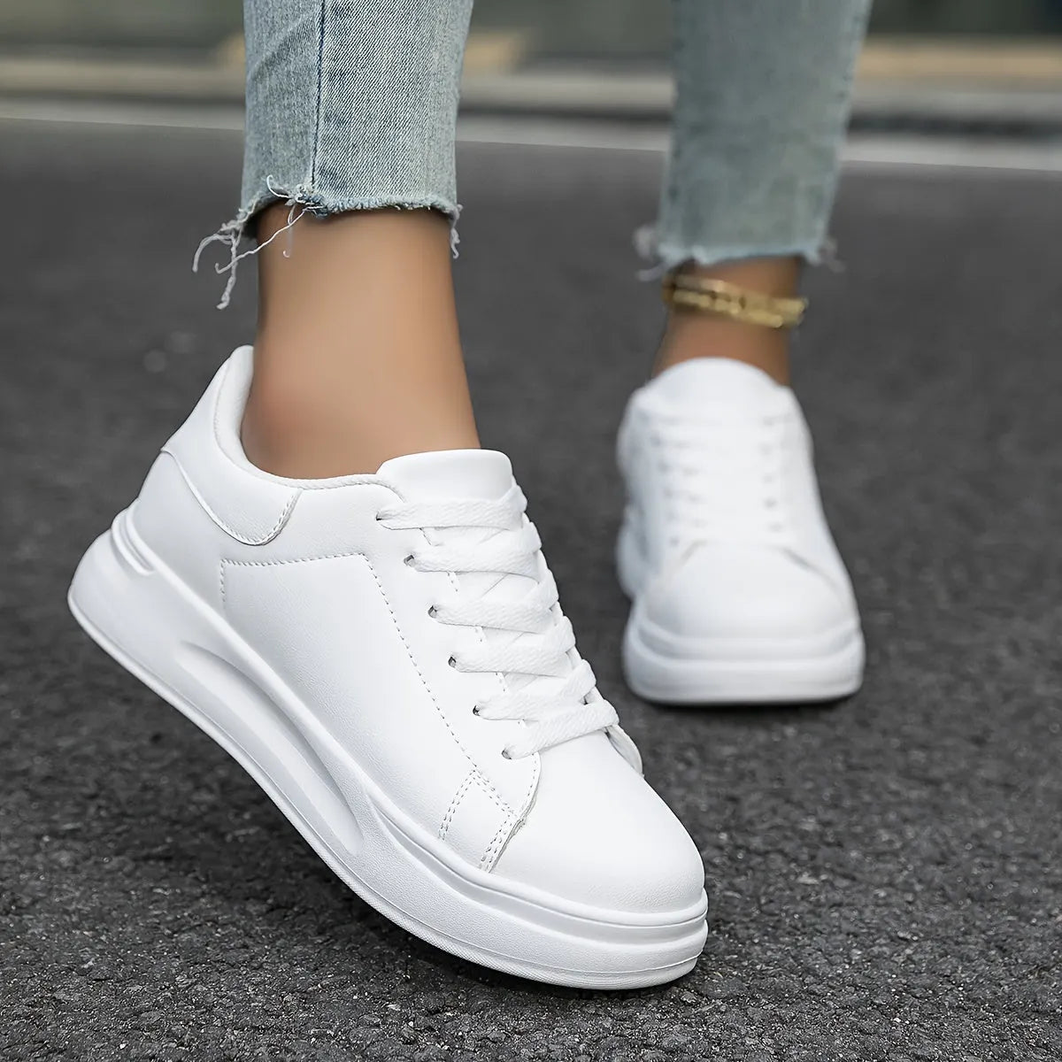 DESIRE | Comfortabele Witte Sneakers Voor Dames - Tijdloos & Lichtgewicht