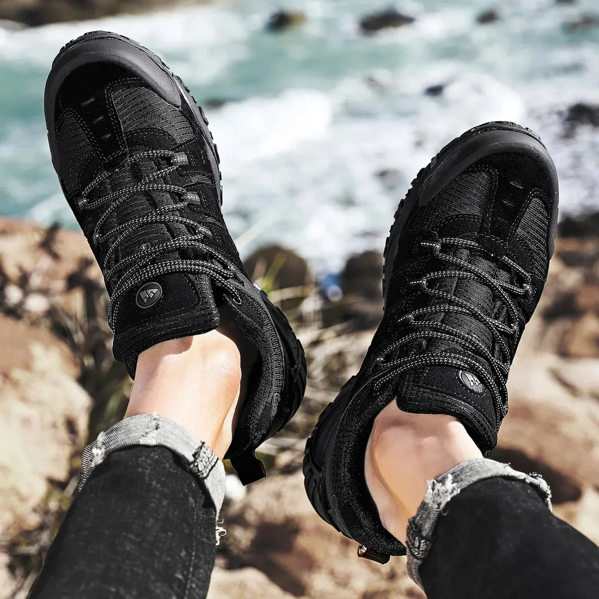 Niedrig Wasserabweisende Wanderschuhe Mit Robuster Sohle Für Herren