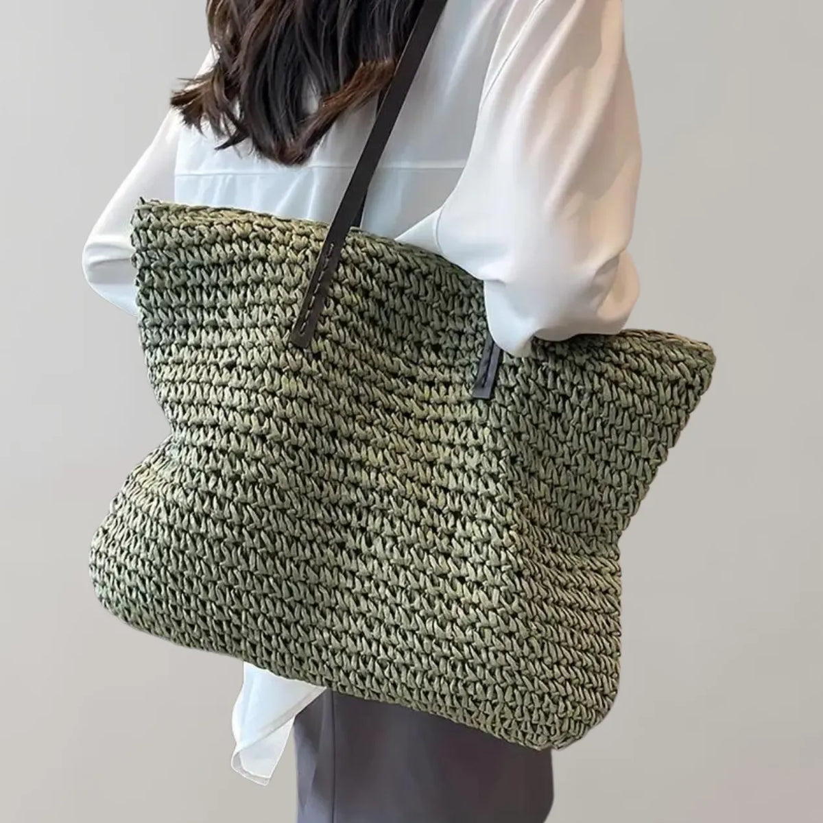 - große gewebte Tragetasche Tasche im Bohemian-Beachy-Stil