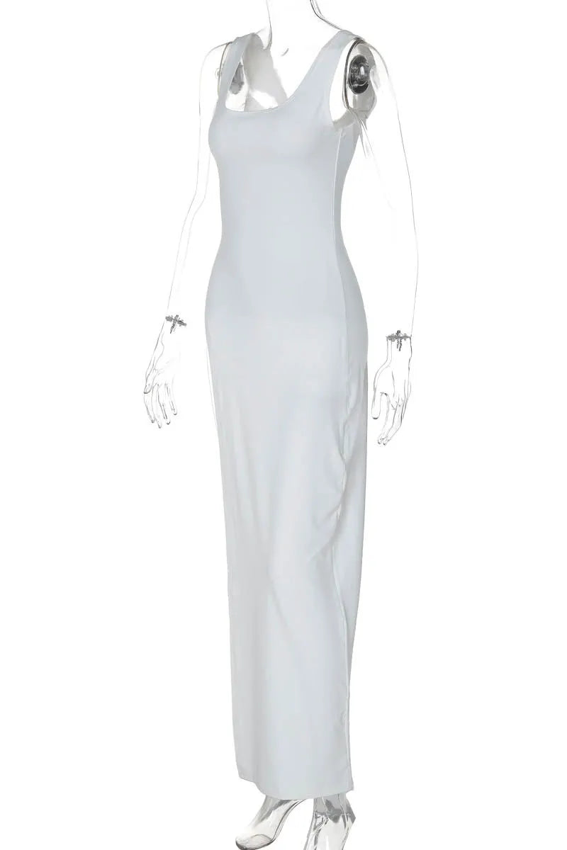 Minimalistisches Kleid/Top mit Schlitz-Detail