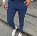 Herren Chino Hose Blau Stoffhose