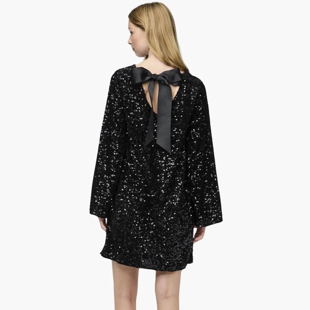 Womenâs Mini Dress with Bow-Back Detail