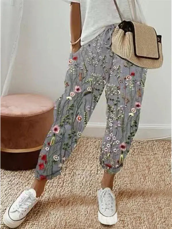 LÃ¤ssige Baumwoll Leinen Hose FÃ¼r Damen