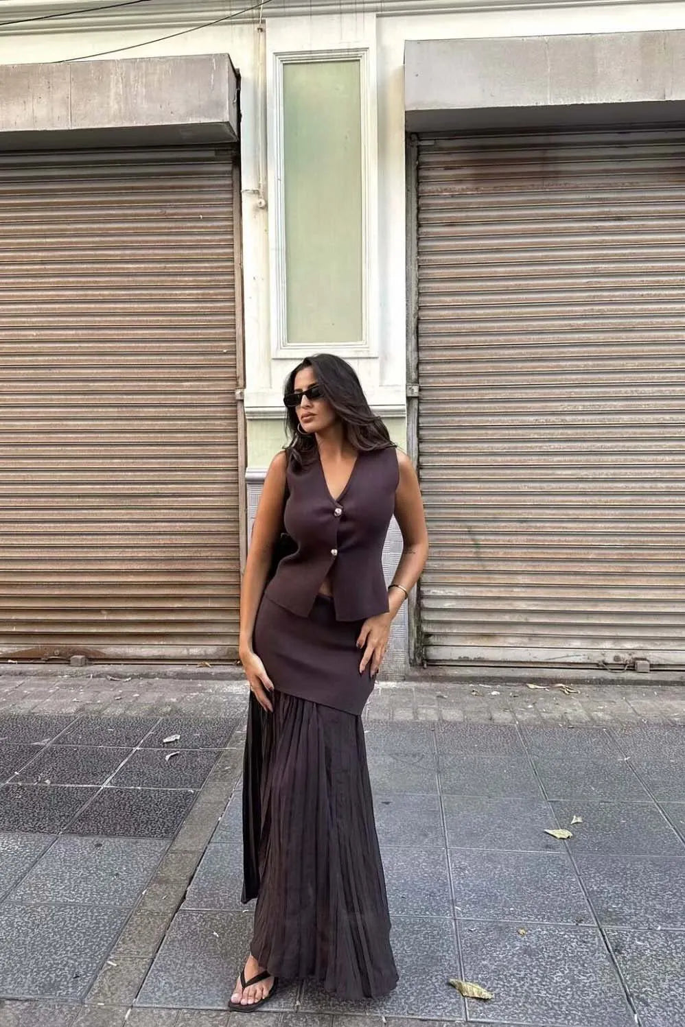Elegantes Ensemble: Rock & Top Kombination