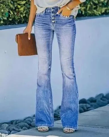 Holly | Vintage taillierte Flare-Jeans