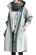 Übergroße Kapuzen-Windbreaker-Regenjacke