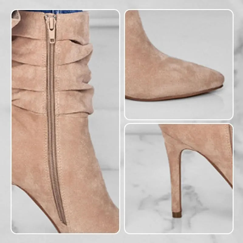 Women's Elegant Ankle Boots with High Heel