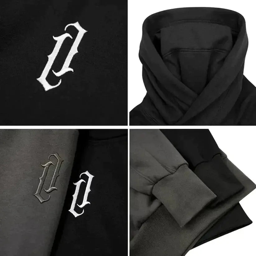 Ninja-Hoodie Mit Doppeltem Ausschnitt