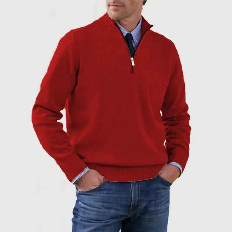 Herrenpullover Mit Halbem ReiÃŸverschluss