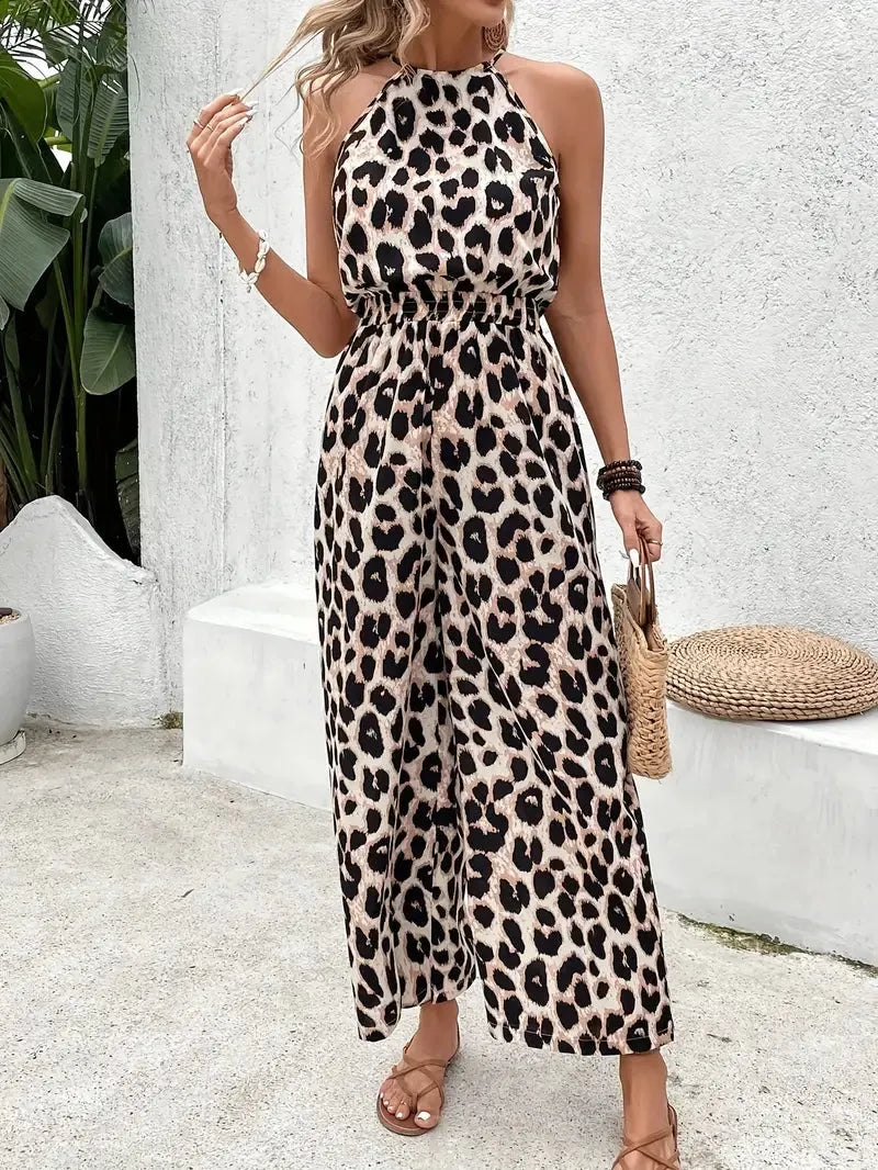 SAVINA | Zomerse Jumpsuit voor Dames met T Luipaard Print