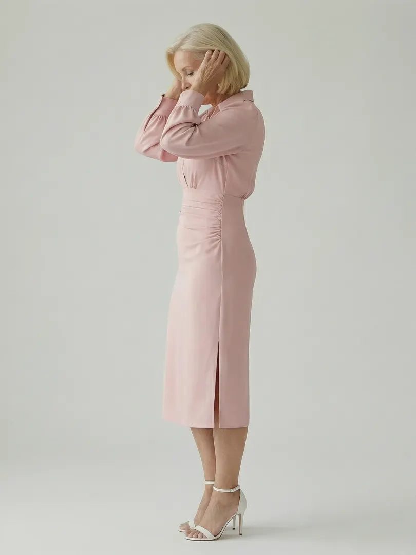 Eloria | Calm Front Midi Dress