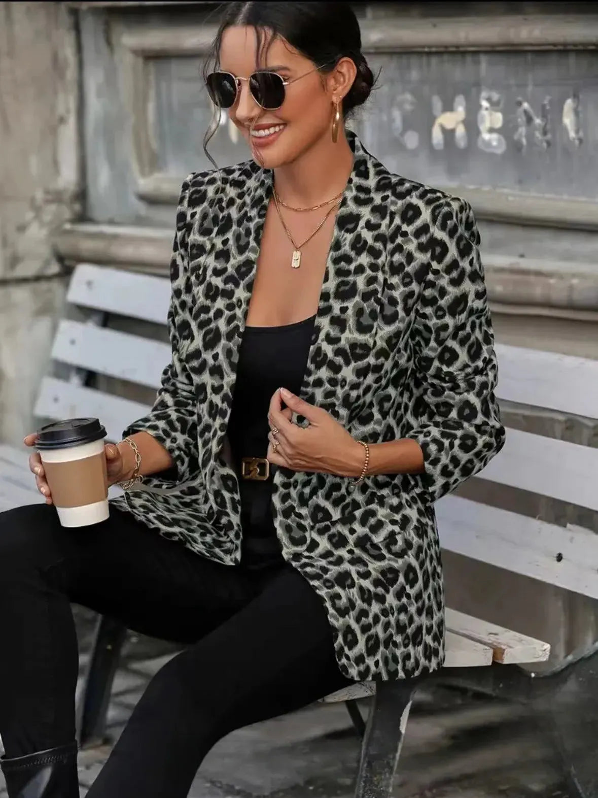 FELICE | Luipaardprint Blazer Voor Dames â€“ Gedurfd, Verfijnd, Veelzijdig