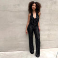 Backless Sequin Jumpsuit