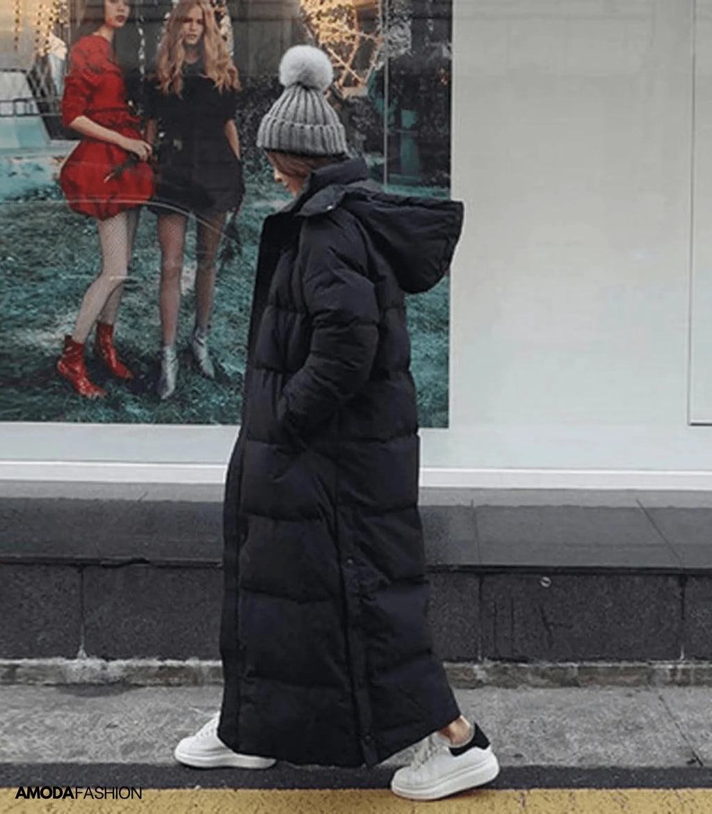 ÃœbergroÃŸer Parka-Wintermantel fÃ¼r Frauen