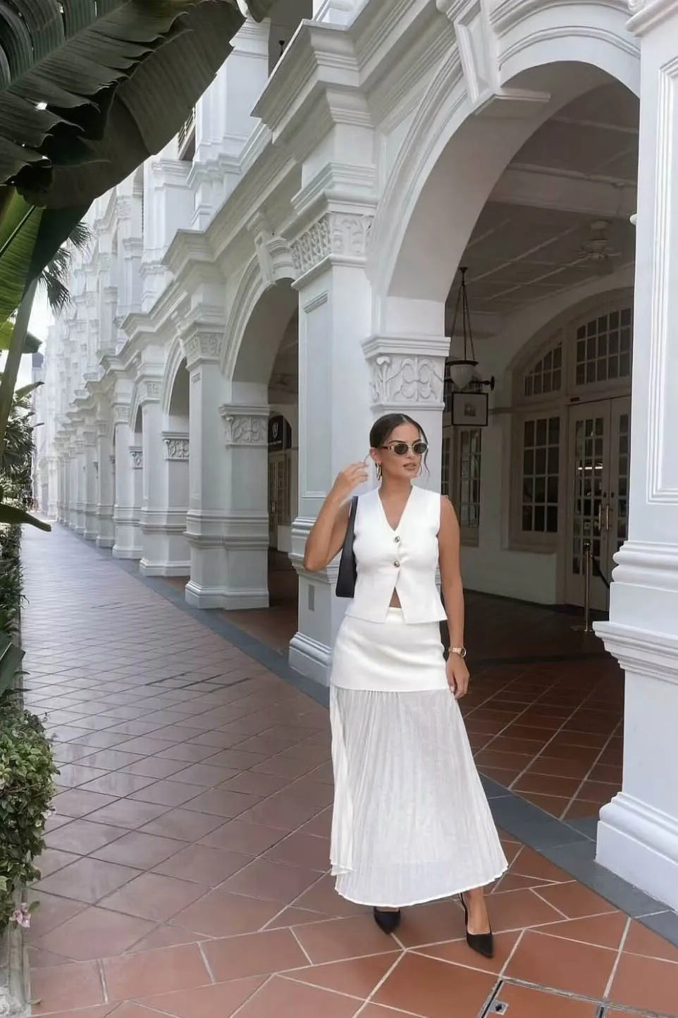 Elegantes Ensemble: Rock & Top Kombination