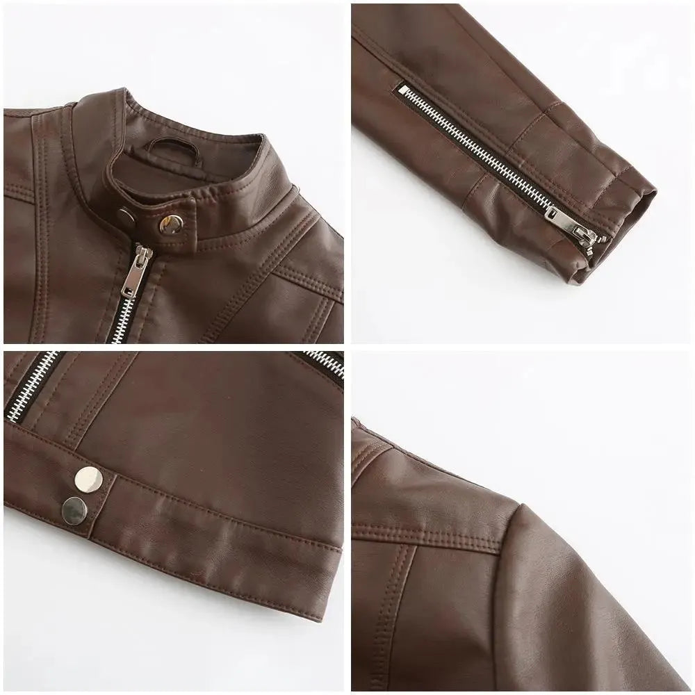 Elegante Leren Jas Voor Dames â€“ Tijdloos, Duurzaam & Comfortabel