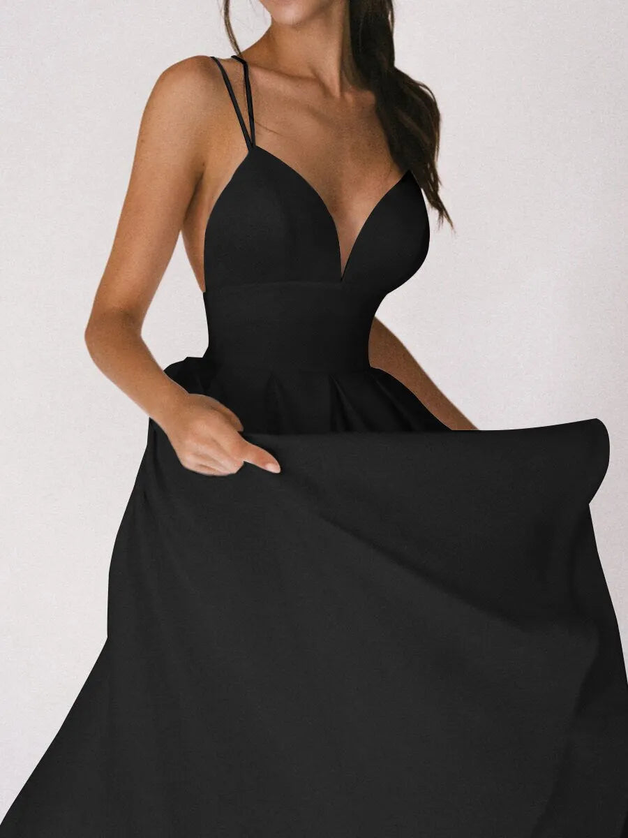 Grace Das elegante TrÃ¤gerkleid mit V-Ausschnitt