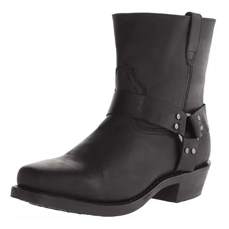 Herren Schwarze Cowboystiefel Wildleder