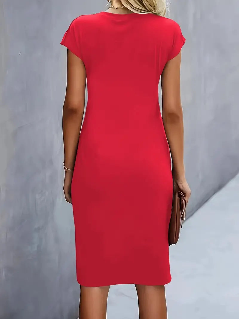Caelyn | Midi Dress with Draping