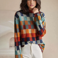 Liaâ„¢ - PATCHWORK-ROLLKRAGENPULLOVER IM KASCHMIR-CHIC