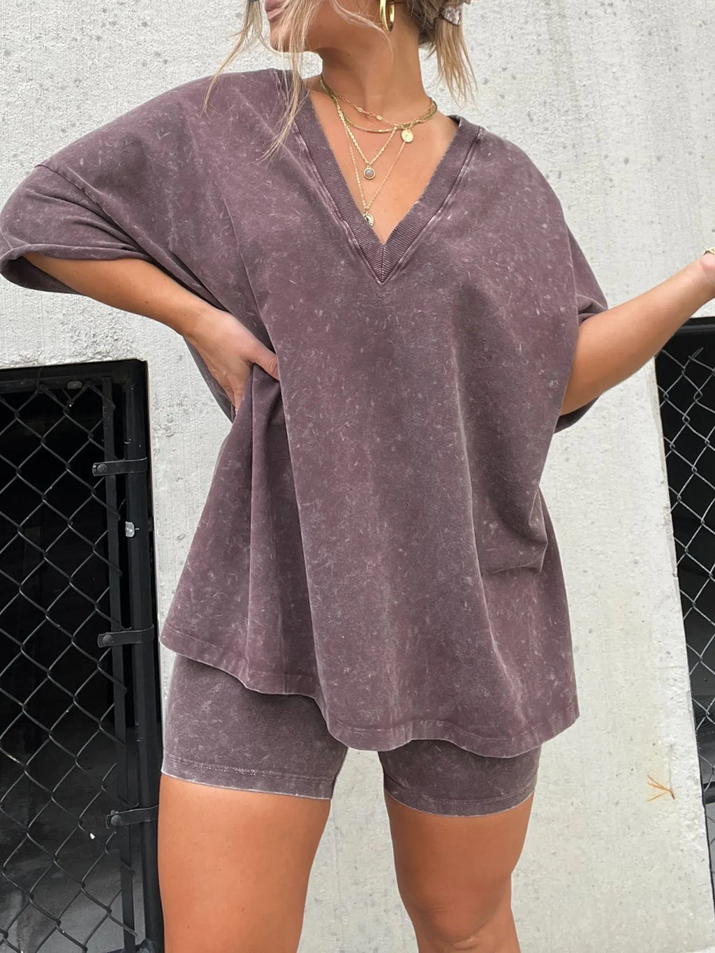 TOVA | Tweedelige Dames Comfort Set - Oversized Shirt Met Sportief Broekje