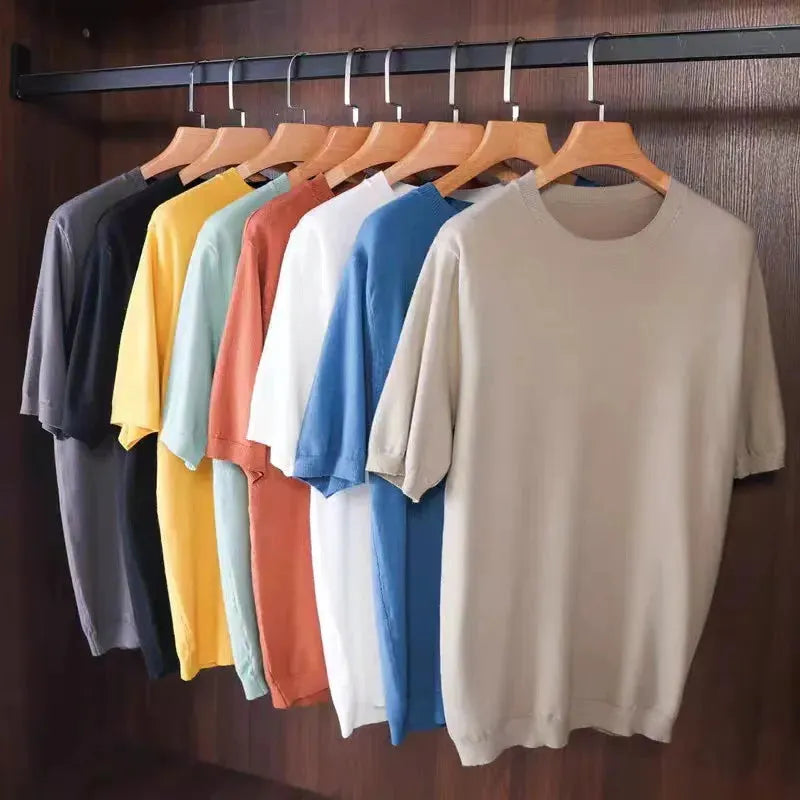 Kaschmir Kurzarm T-Shirt