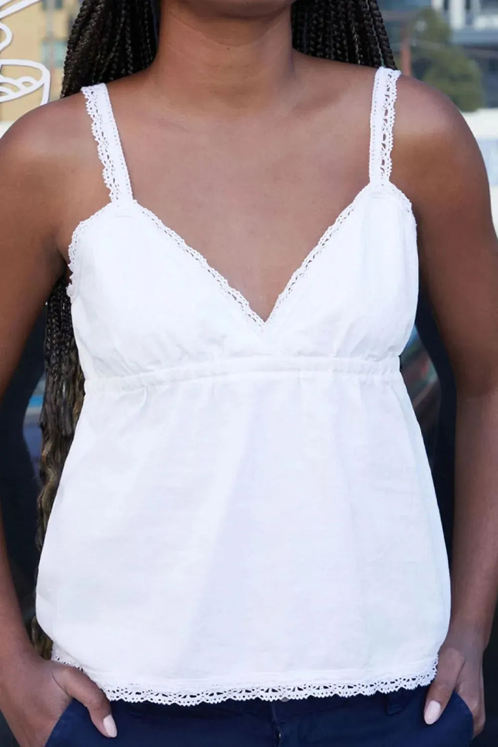Lace Detail V-Neck Cami