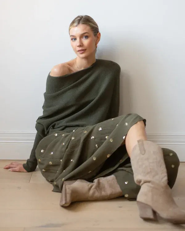Mariemiâ„¢ - Asymmetrisch Drapierter Pullover