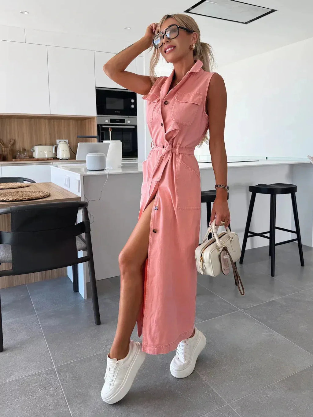 Robe longue en jean Lola