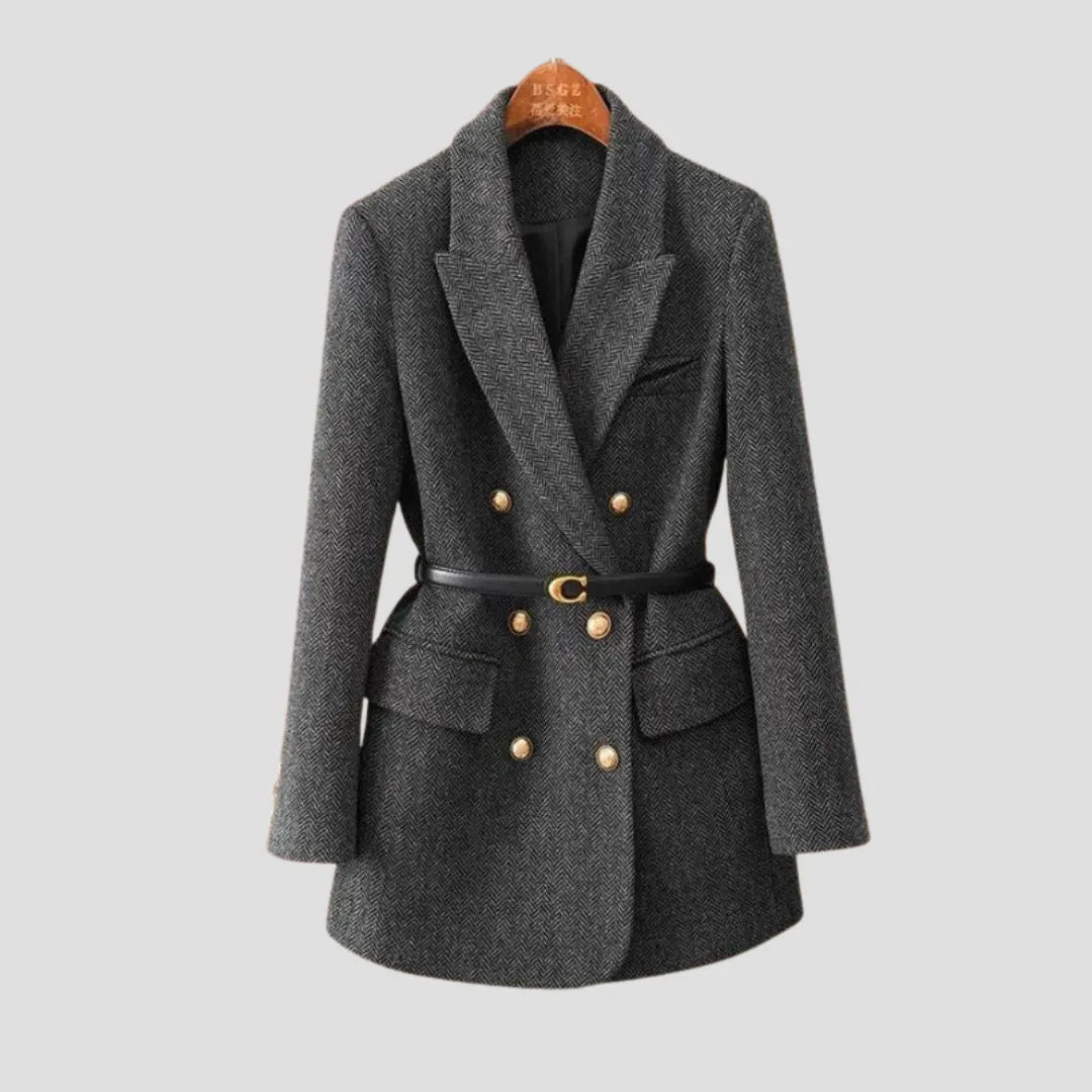 Blazer Jasje – Tijdloze Klasse In Luxe Herringbone Weving