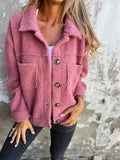 ELODIE | Dames Teddy Jas Met Knopen â€“ Knuffelzacht, Tijdloos & Ideaal Voor Casual Dagen