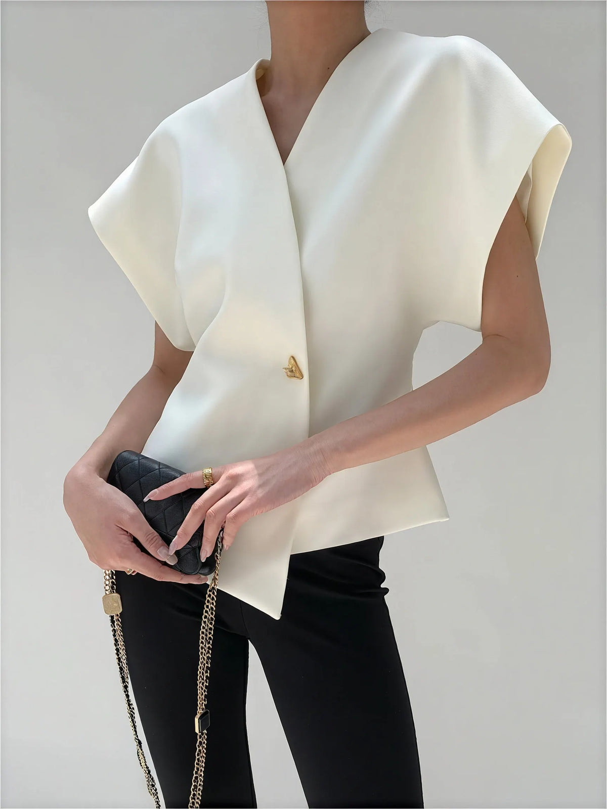 Elegante Wickelbluse mit Struktur