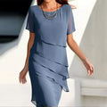 Elegantes Chiffonkleid