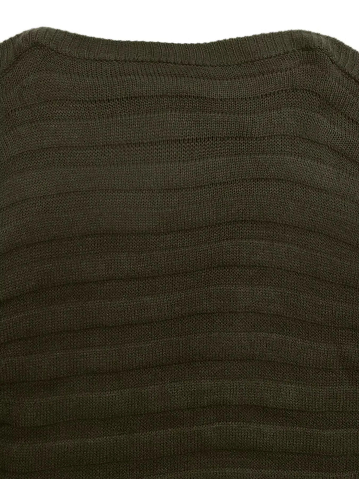 Boat Neck Ribbed Long Sleeve Sweater