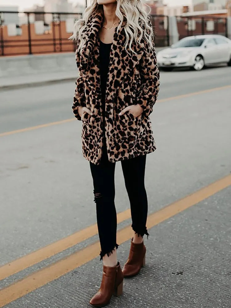 - Die beste kuschelige Eleganz Winter Plüsch Pelz Jacke