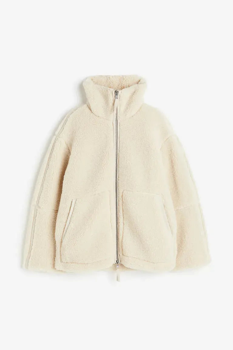 Oversize-Fleecejacke mit entspannter Passform und weichem, warmem Stoff für Frauen