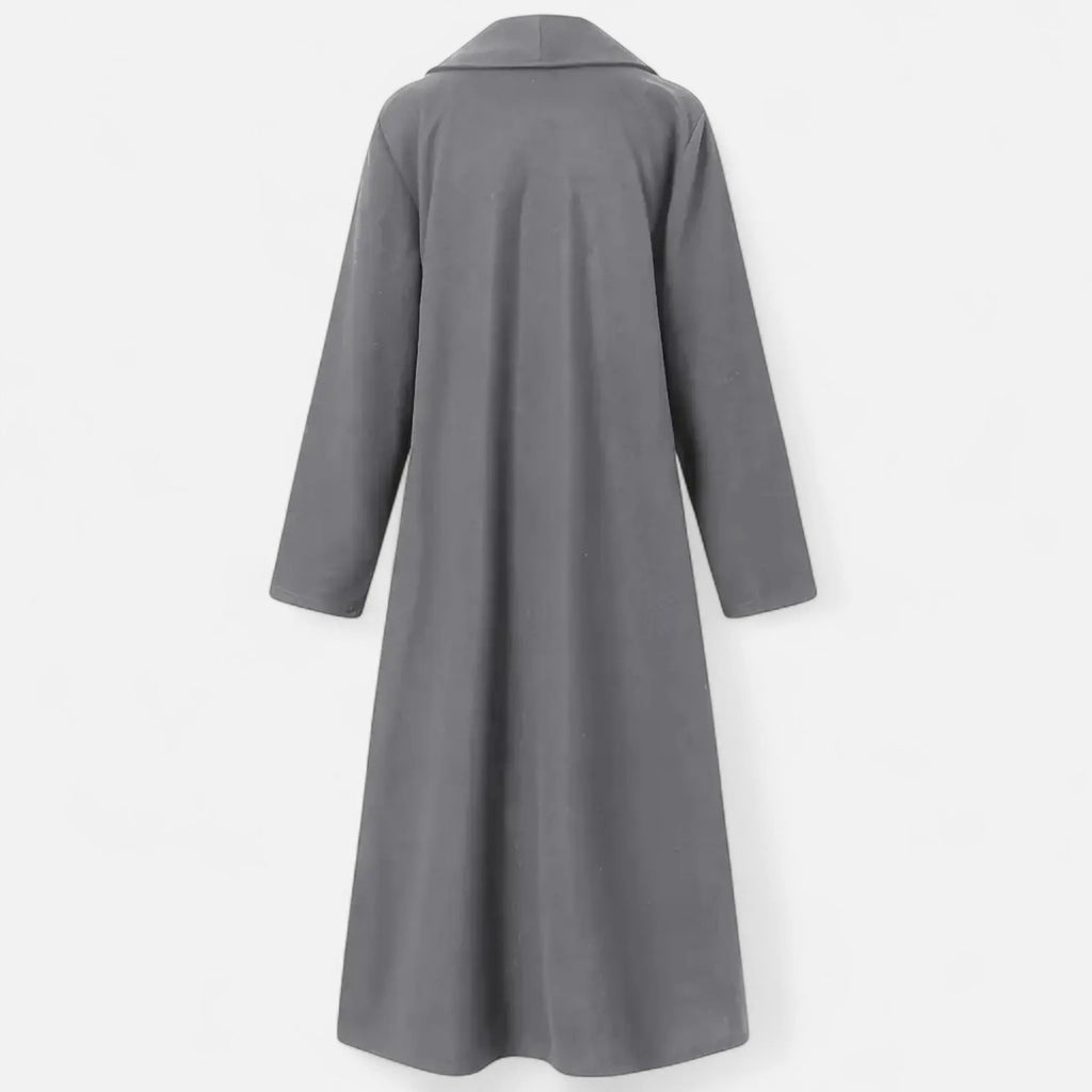 Lange Elegante Dames Coat Met Lape-Kraag - Perfect voor de Koude periode