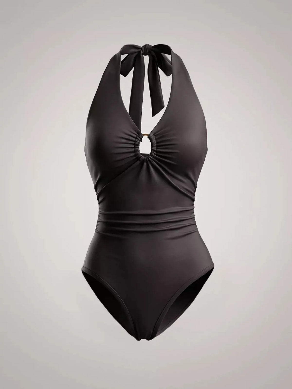 Halter Neck Ruched Bodysuit