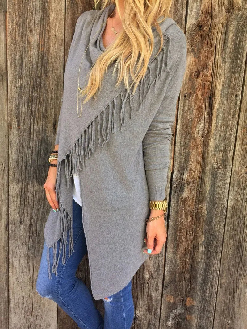 Classic Tassel Slash Sweater Top