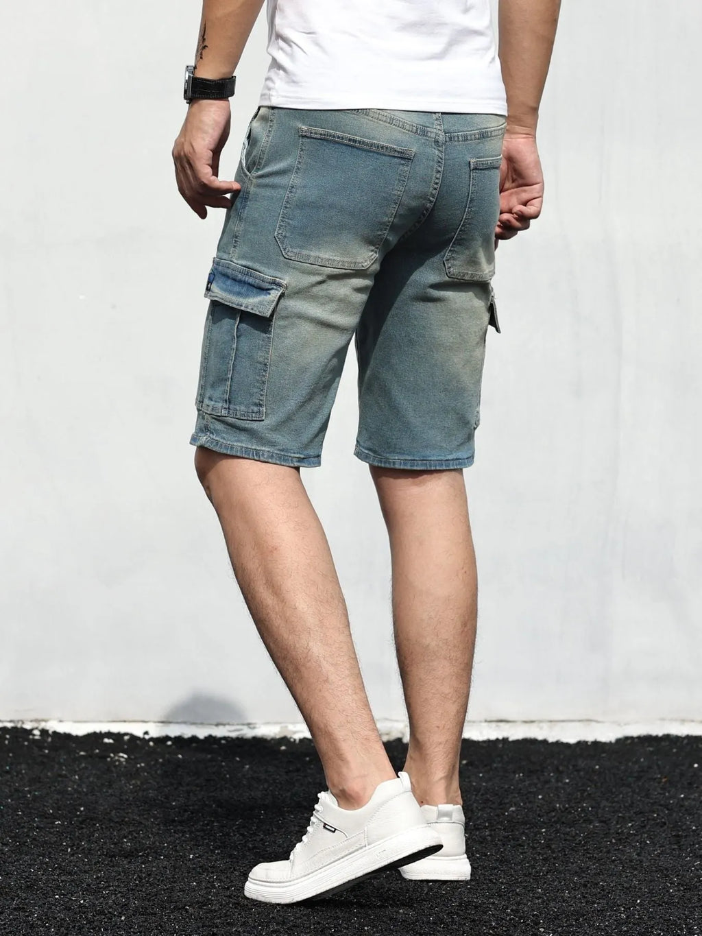 Cargo Denim Shorts Für Herren