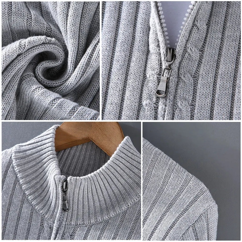 Merino Zip Strickjacke Für Herren
